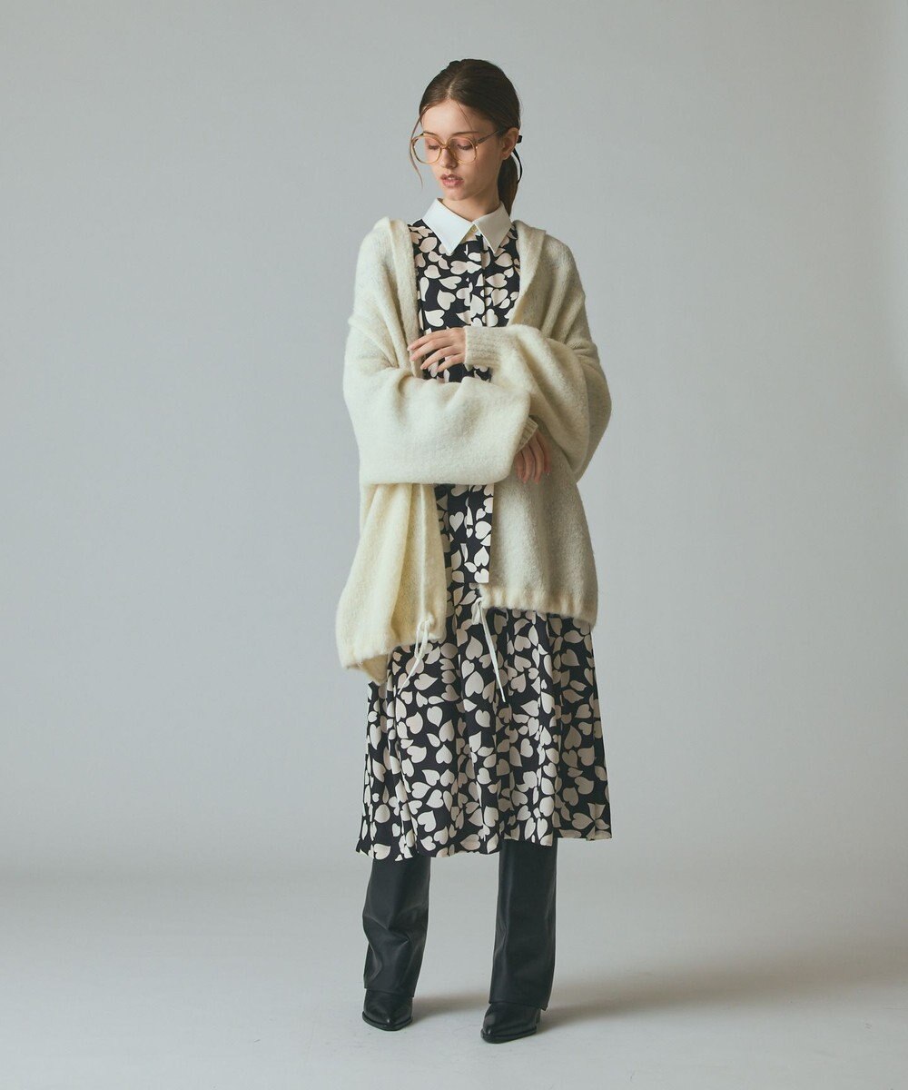 GRACE CONTINENTAL ストールアルパカカーディガン 