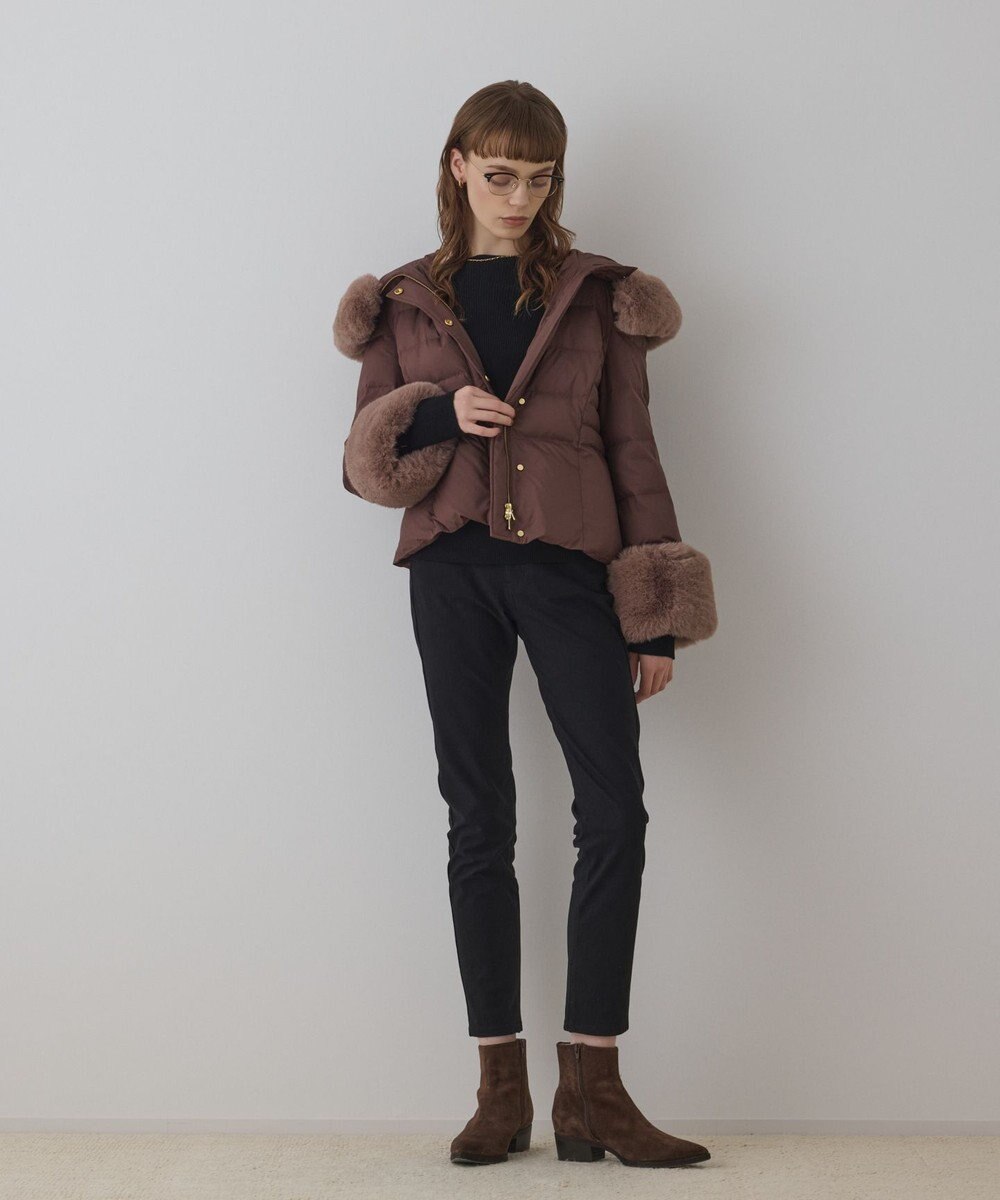 GRACE CONTINENTAL エコファーショートダウンジャケット 