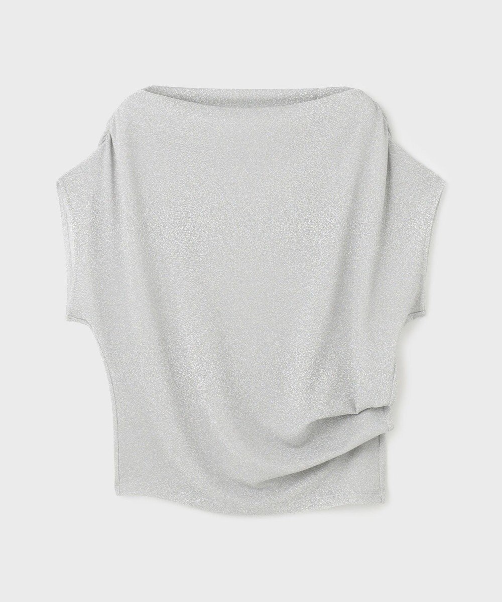 GRACE CONTINENTAL ラメドレープカットトップ 