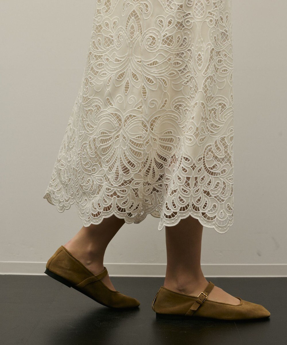 GRACE CONTINENTAL フラワーカットワークワンピース 