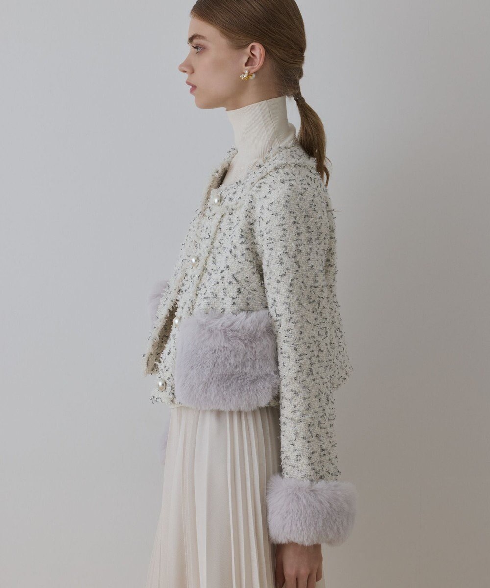 GRACE CONTINENTAL ツイードコンビジャケット 