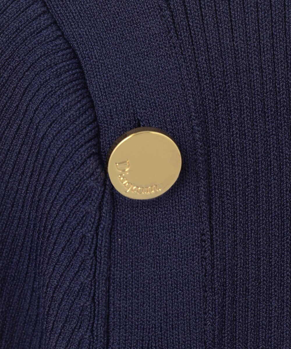 GRACE CONTINENTAL メタル釦リブニットトップ 