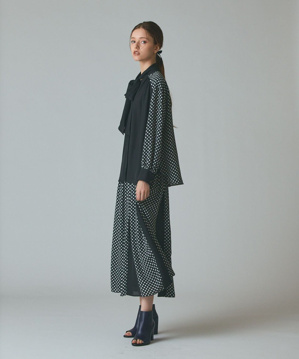 GRACE CONTINENTAL ドットコンビブラウス 