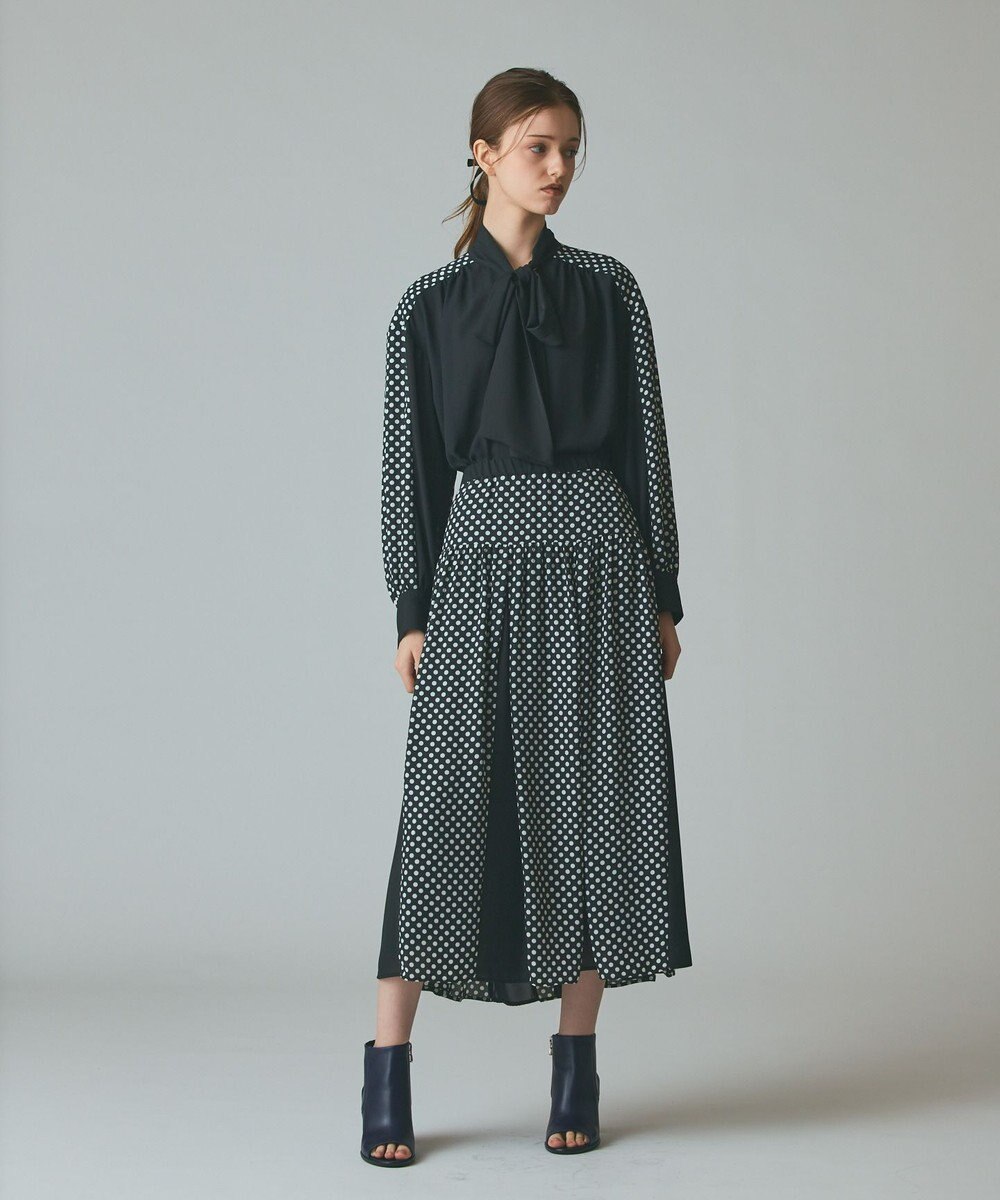 GRACE CONTINENTAL ドットコンビブラウス 