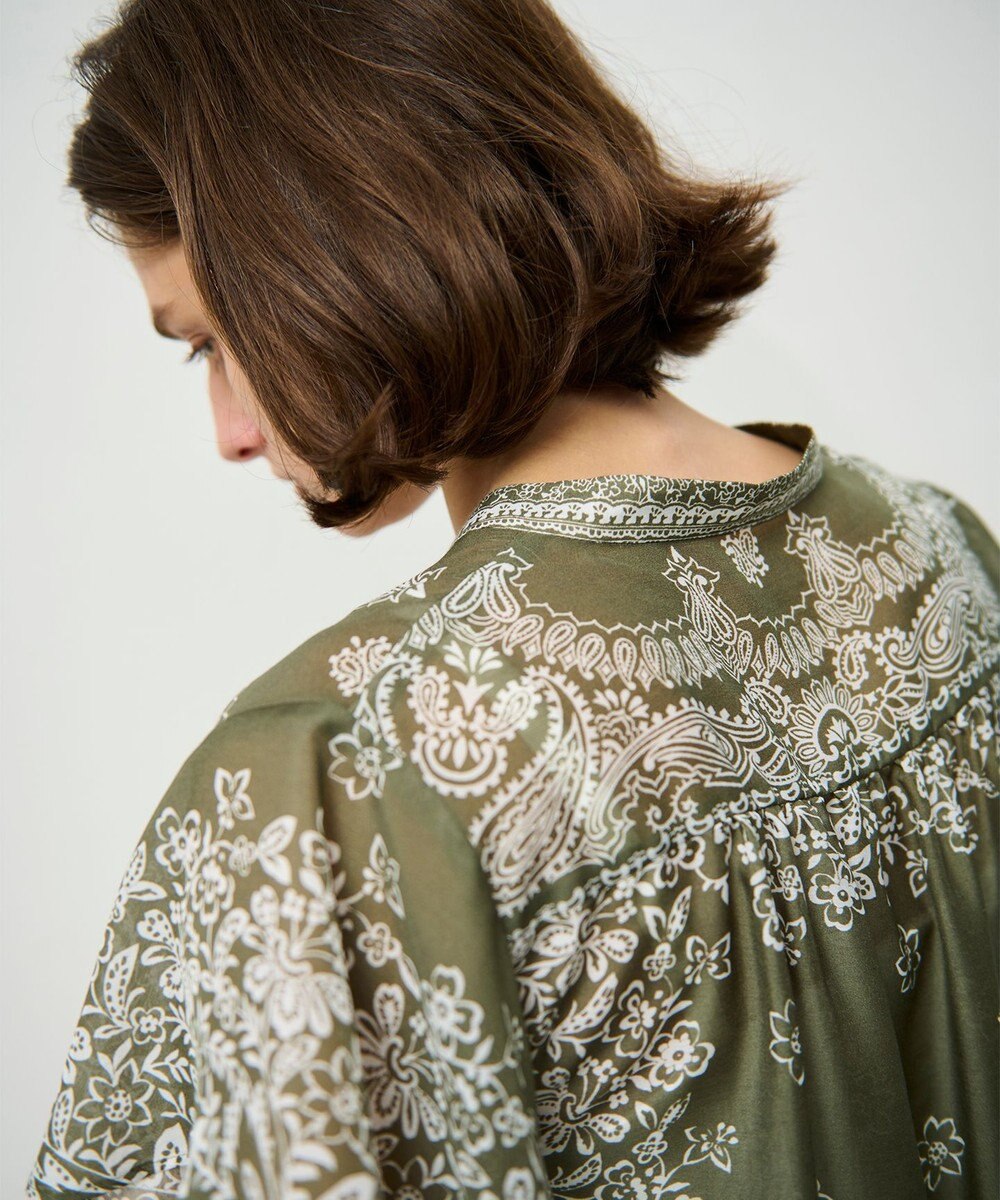 GRACE CONTINENTAL バンダナフレアスリーブブラウス 