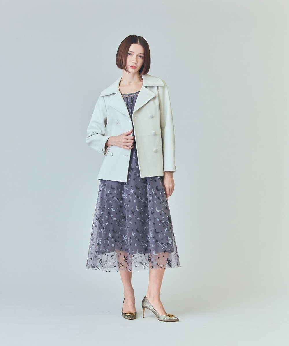 GRACE CONTINENTAL ラムレザーPコート