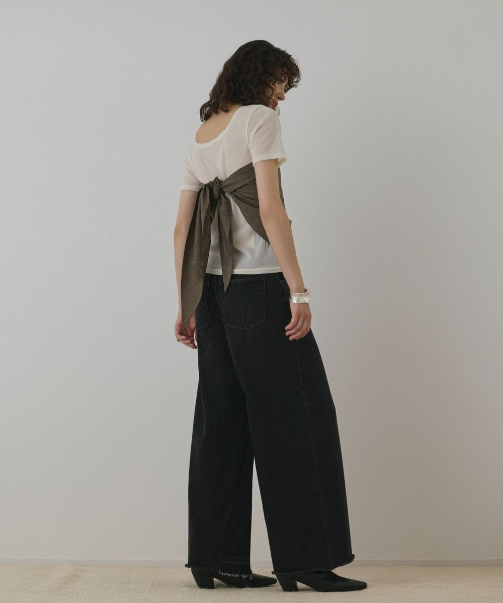 GRACE CONTINENTAL ハイウエストバギ－デニム 