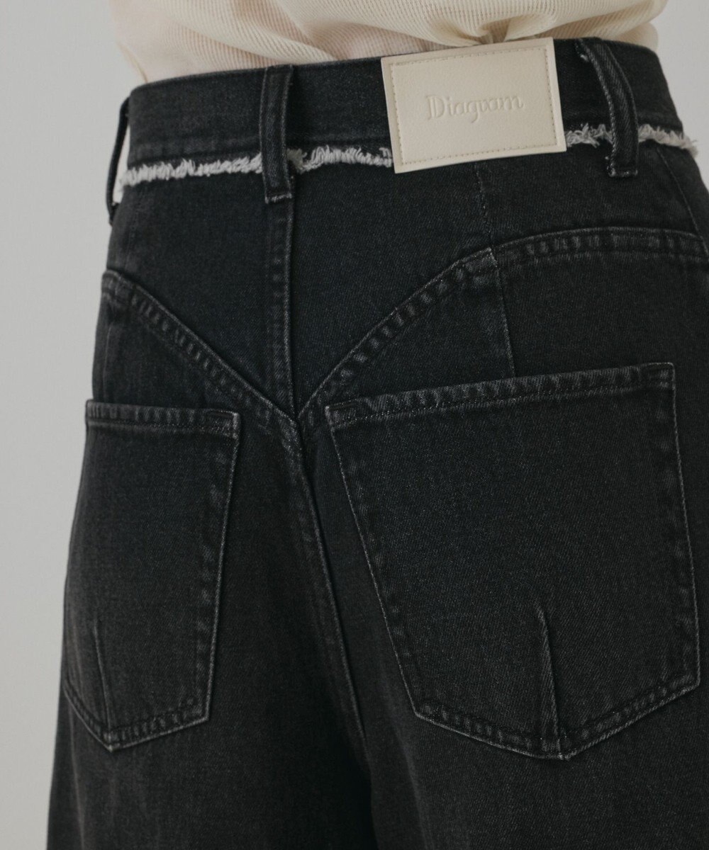 GRACE CONTINENTAL ハイウエストバギ－デニム 