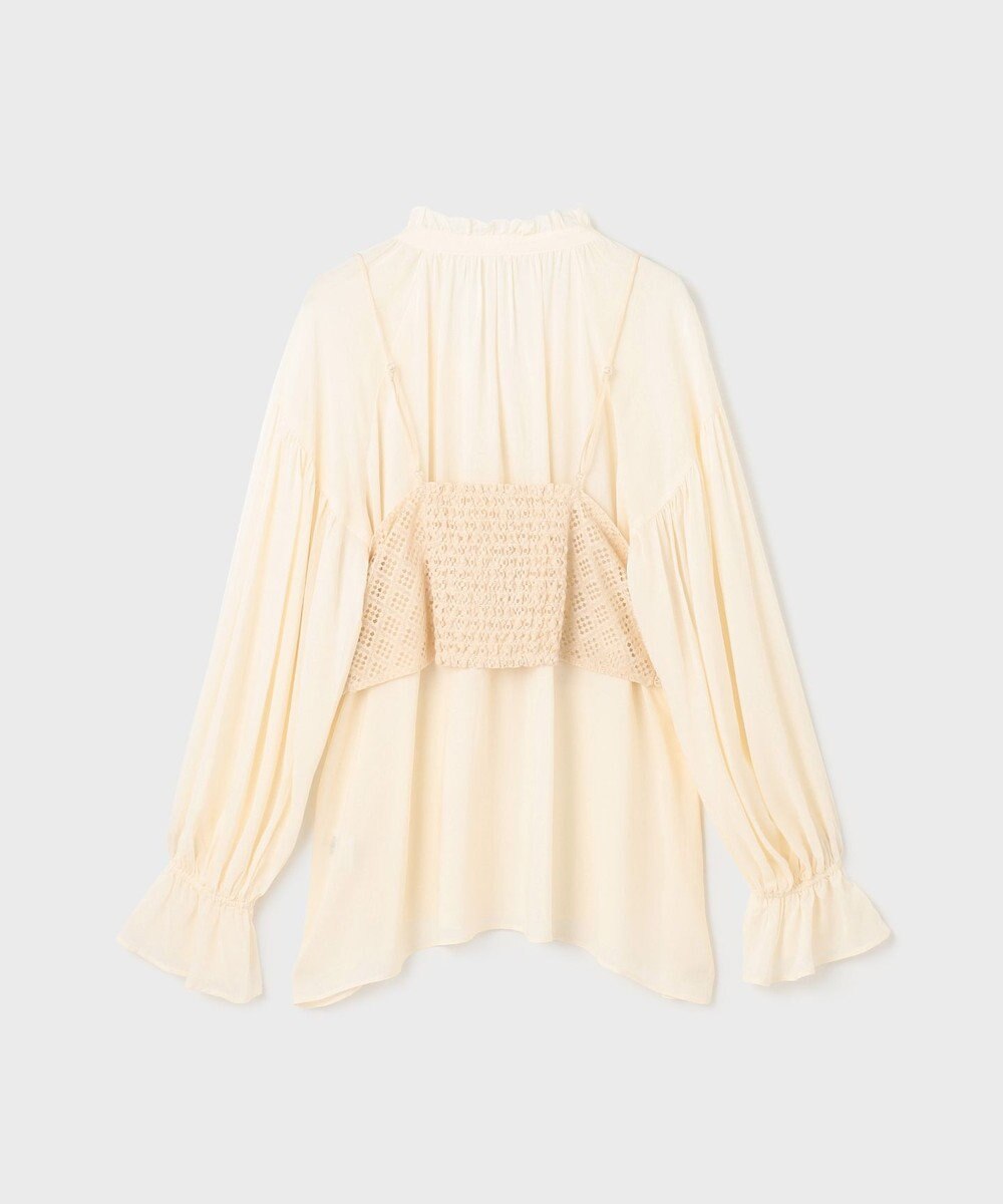 GRACE CONTINENTAL レースキャミ付カフタンブラウス