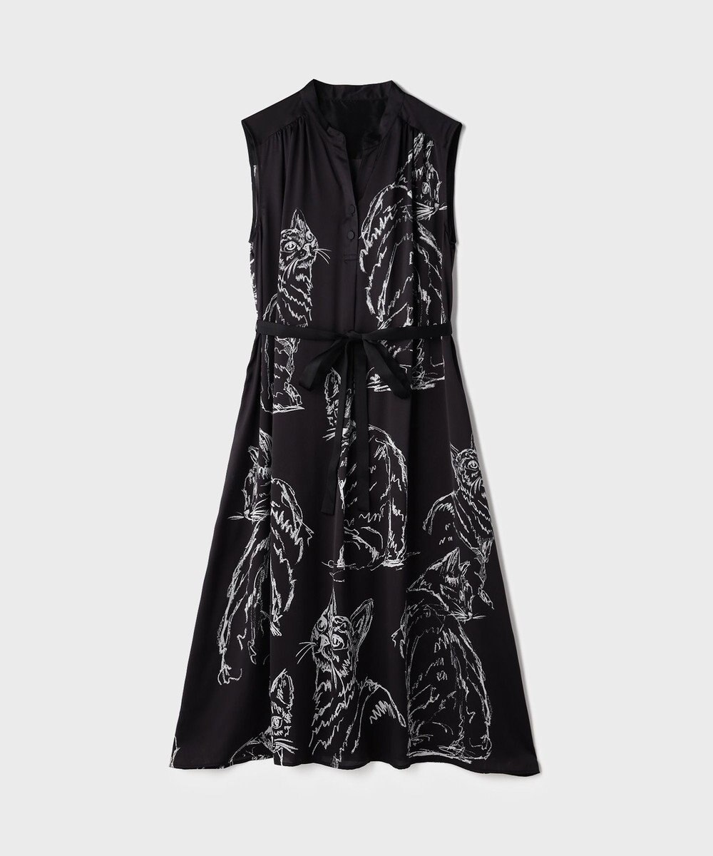 GRACE CONTINENTAL ドローイングキャットワンピース 