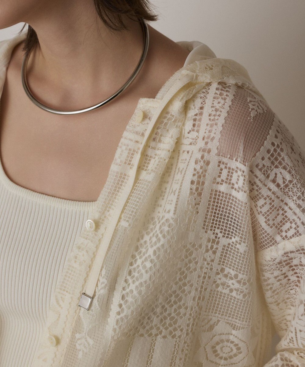 GRACE CONTINENTAL キカレースフード付トップ 