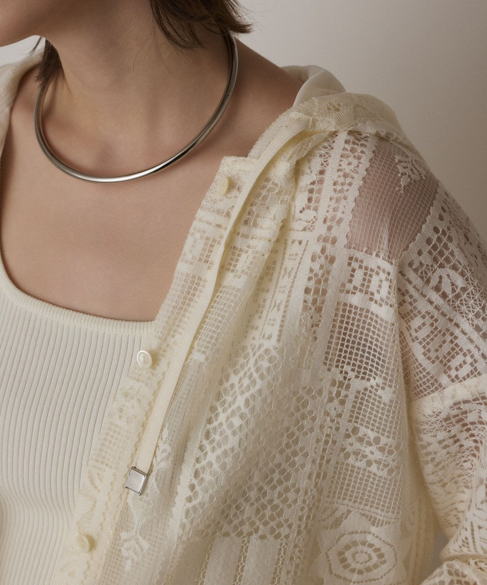 GRACE CONTINENTAL キカレースフード付トップ