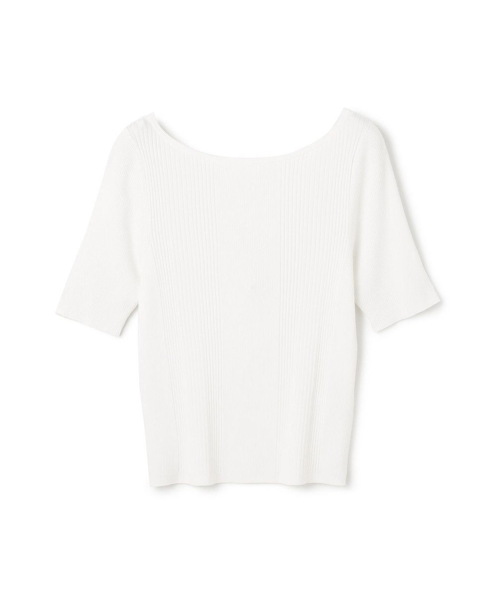 GRACE CONTINENTAL リブカシュクールニットトップ 