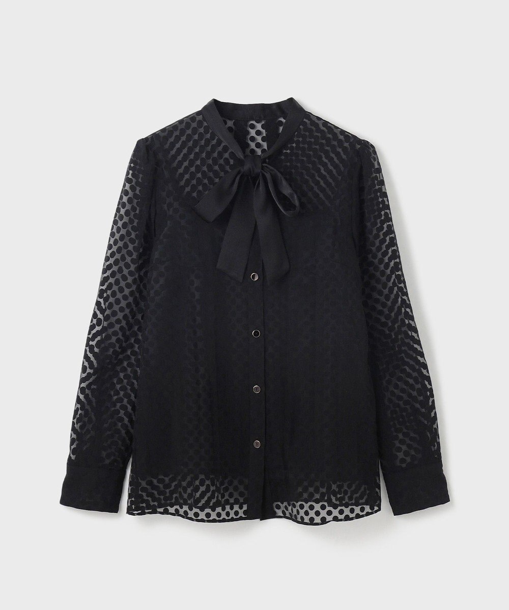 GRACE CONTINENTAL ドットオパールタイ付ブラウス 