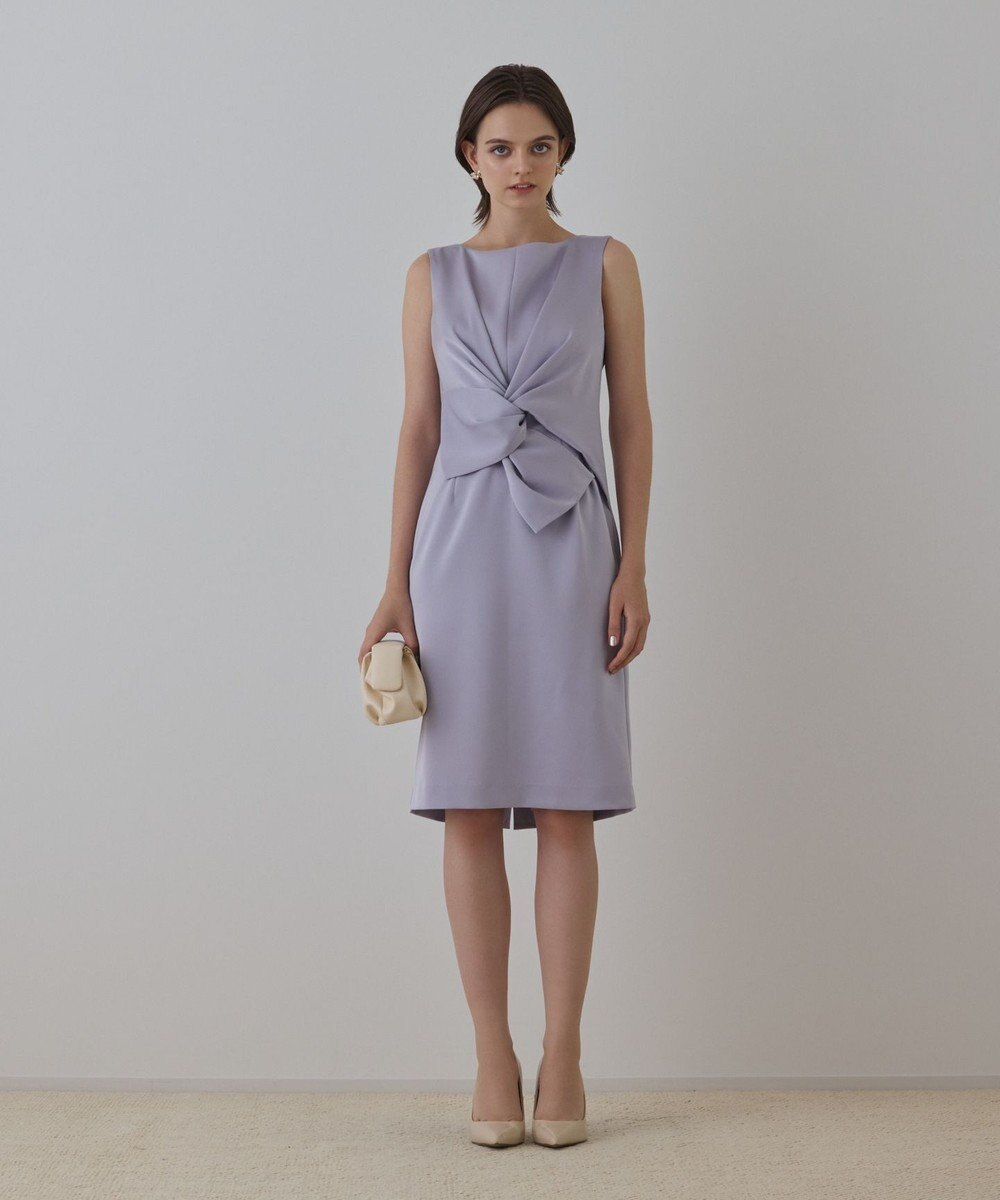 GRACE CONTINENTAL サテンクロスドレープワンピース 