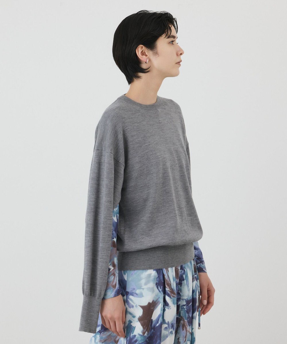 GRACE CONTINENTAL ウールスリットニットトップ 