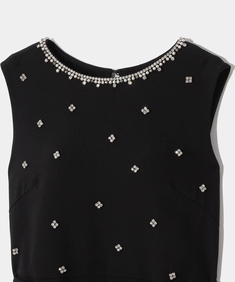 GRACE CONTINENTAL ペプラムリボンドレス 