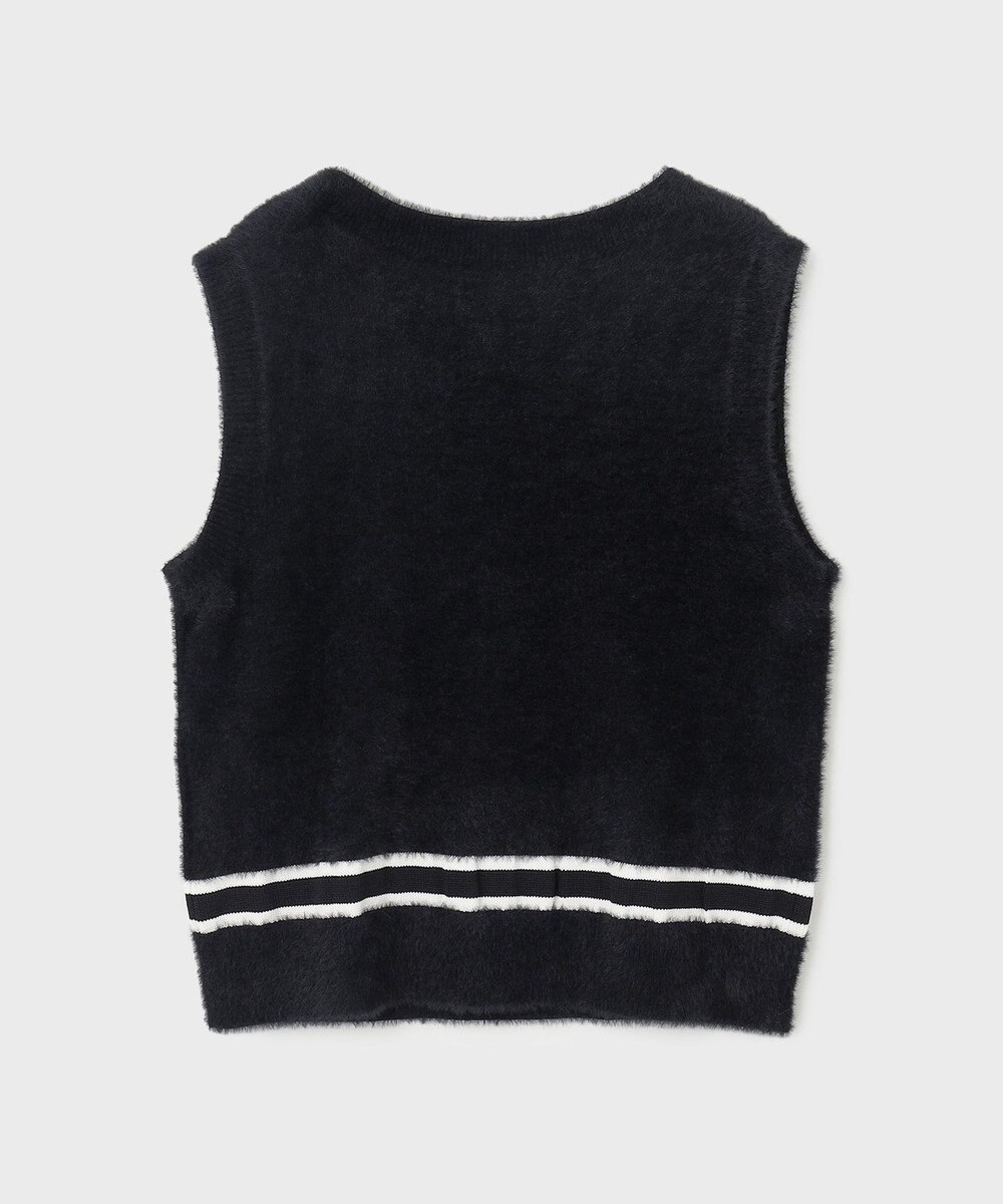 GRACE CONTINENTAL シャギーバイカラーニットノースリーブ 