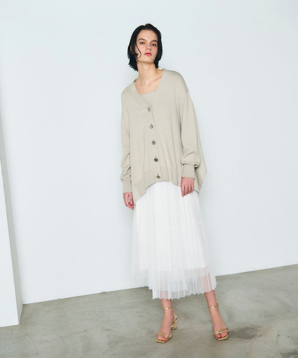 GRACE CONTINENTAL スクエアリブニットトップ 