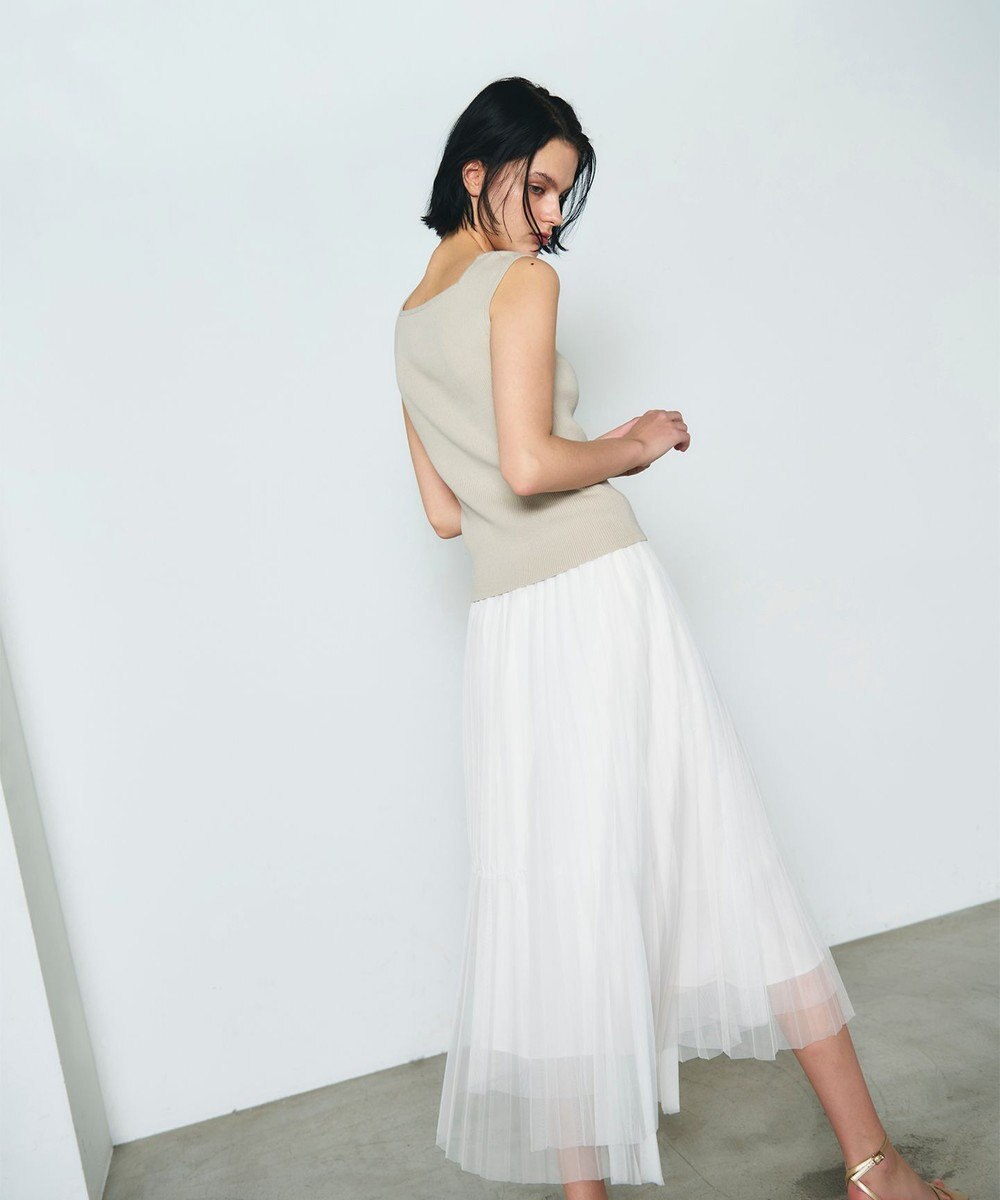 GRACE CONTINENTAL スクエアリブニットトップ 