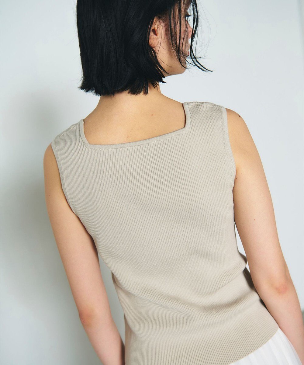 GRACE CONTINENTAL スクエアリブニットトップ