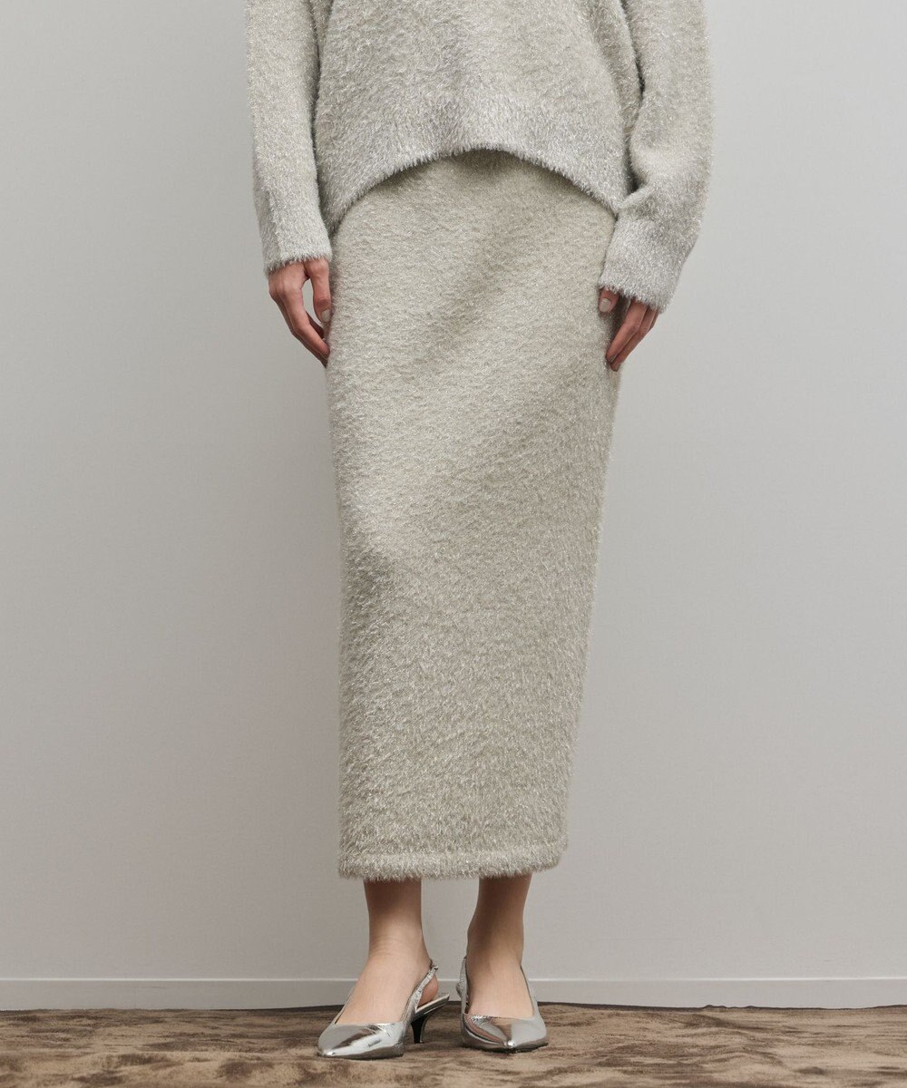 GRACE CONTINENTAL ラメフェザーニットスカート 