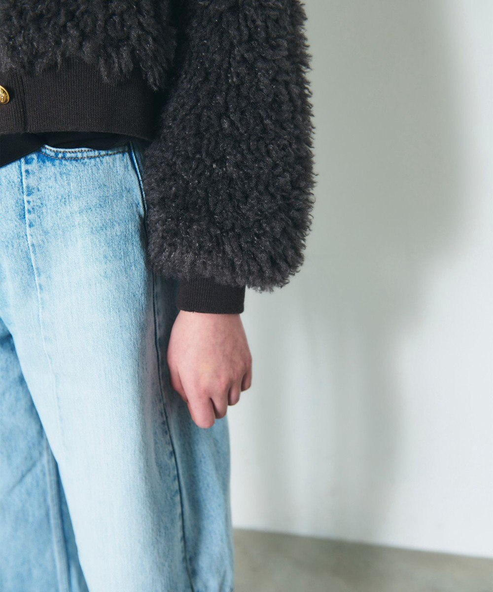 GRACE CONTINENTAL フェイクファーニットカーディガン 