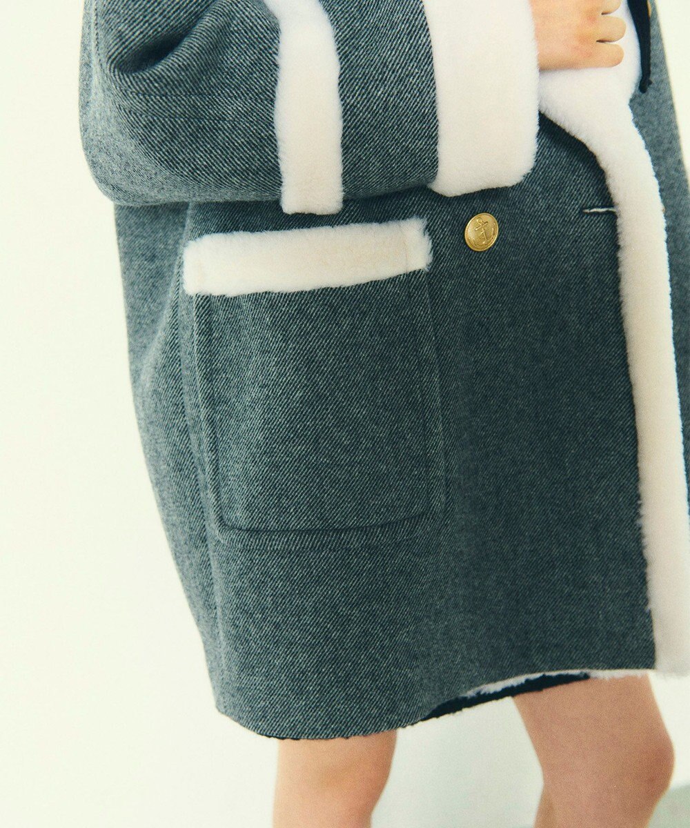 GRACE CONTINENTAL ボアカラーPコート 