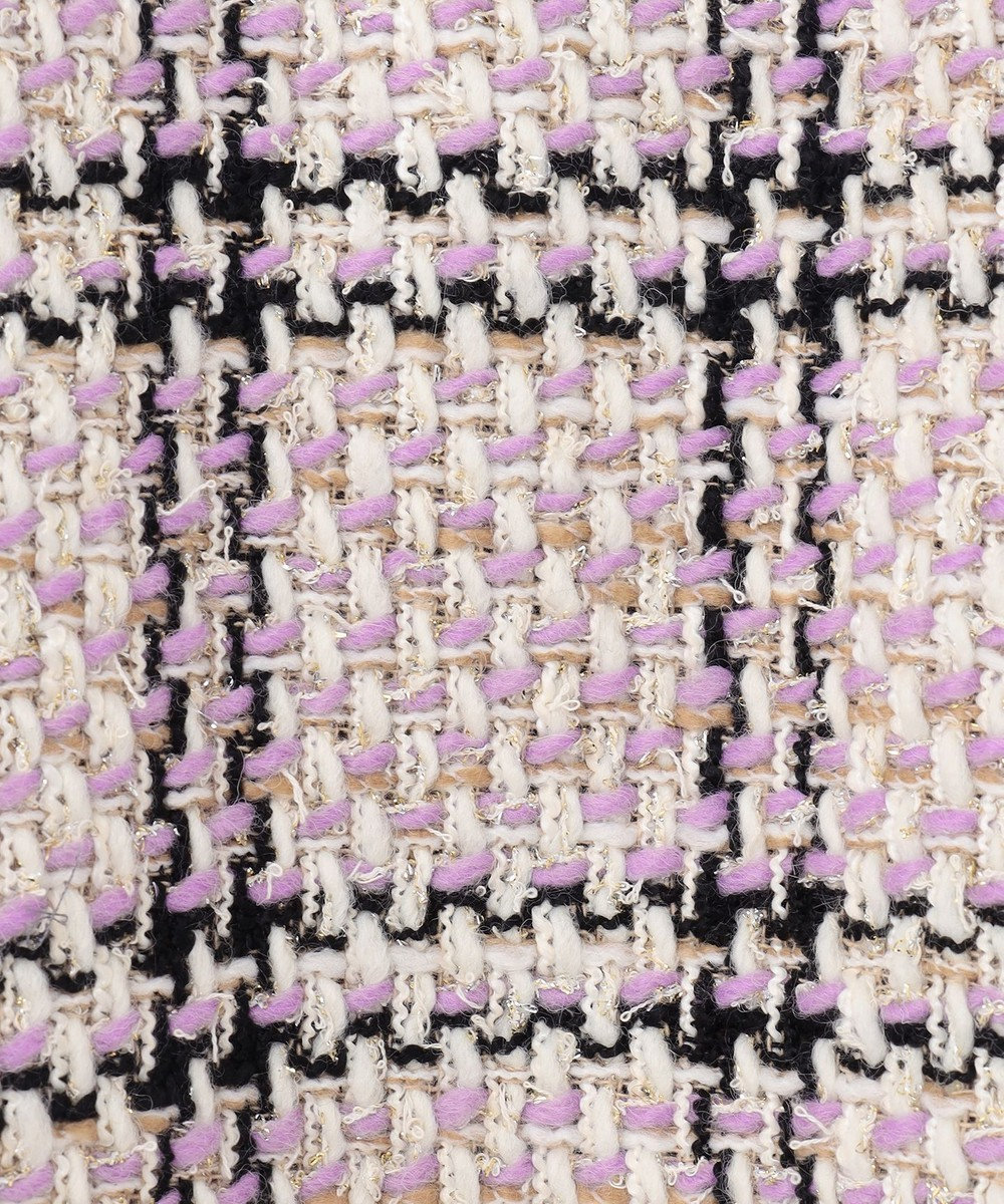 GRACE CONTINENTAL ツイードフーディーコート 