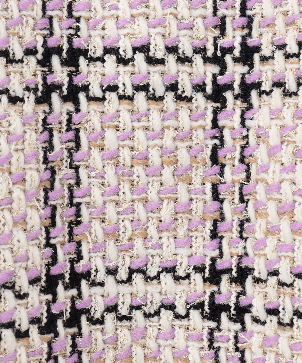 GRACE CONTINENTAL ツイードフーディーコート