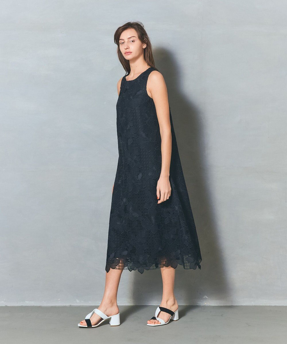 GRACE CONTINENTAL メッシュフラワーレースワンピース 