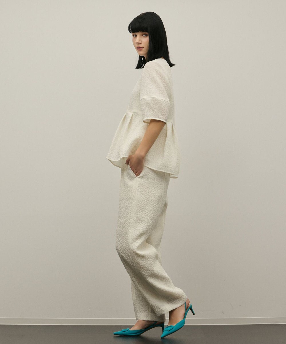 GRACE CONTINENTAL オーガンジージャガードトップ 