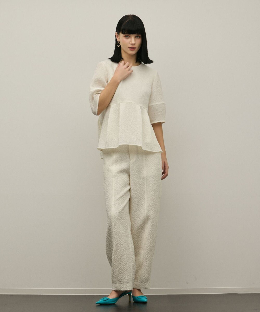 GRACE CONTINENTAL オーガンジージャガードトップ 