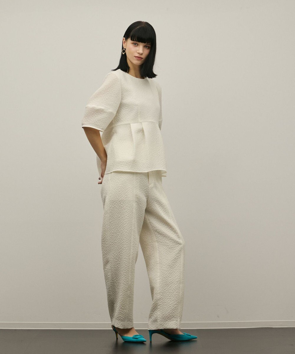 GRACE CONTINENTAL オーガンジージャガードトップ 