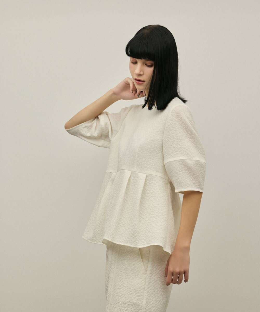 GRACE CONTINENTAL オーガンジージャガードトップ 