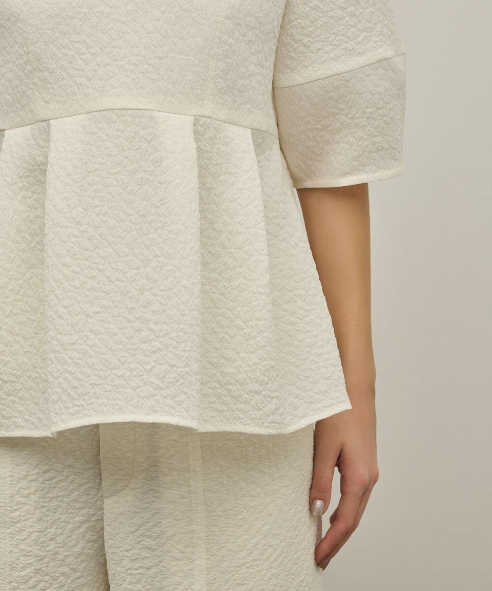 GRACE CONTINENTAL オーガンジージャガードトップ 