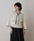 GRACE CONTINENTAL バイカラースリットニットカーディガン