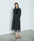 GRACE CONTINENTAL ラメドット刺繍ドレス