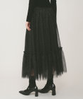 GRACE CONTINENTAL ラメチュールギャザースカート