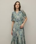 GRACE CONTINENTAL パッチワークプリントワンピース