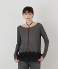 GRACE CONTINENTAL レースヘムテレコカットトップ