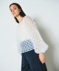 GRACE CONTINENTAL チュール刺繍トップ