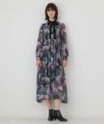 GRACE CONTINENTAL ローズプリントフレアワンピース