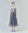 GRACE CONTINENTAL チュールプリーツコンビワンピース