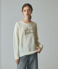 GRACE CONTINENTAL ビジューロゴニットトップ