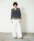 GRACE CONTINENTAL ドットラッフルブラウス