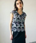 GRACE CONTINENTAL フラワー刺繍プリントトップ