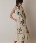 GRACE CONTINENTAL プリントトレンチワンピース