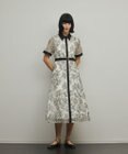 GRACE CONTINENTAL フラワーコード刺繍ワンピース