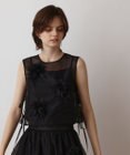 GRACE CONTINENTAL メッシュフラワートップ